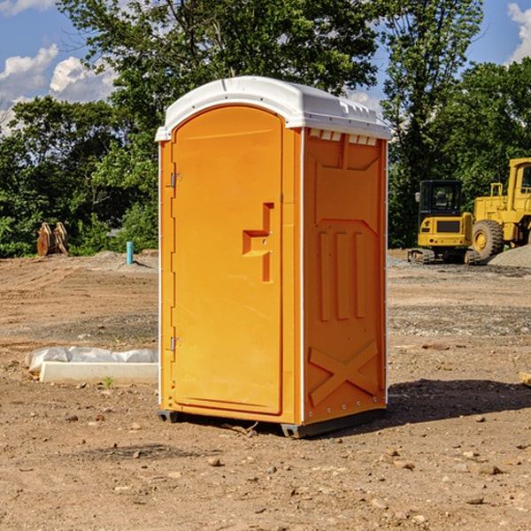 how often are the porta potties cleaned and serviced during a rental period in South English Iowa